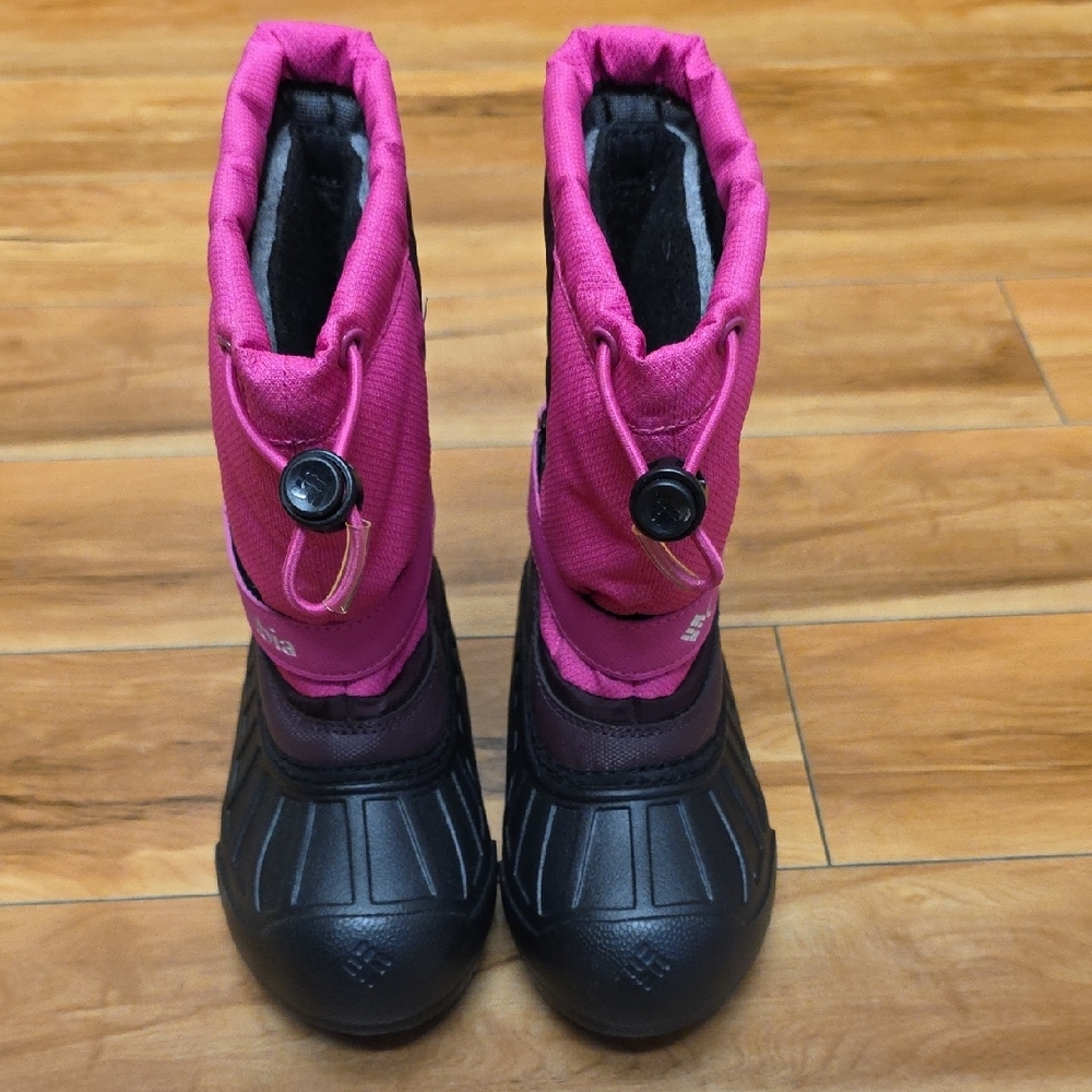 Columbia size 12 Kids Powderbug Forty Waterproof  Snowboot Fushia NWOT - Picture 6 of 12